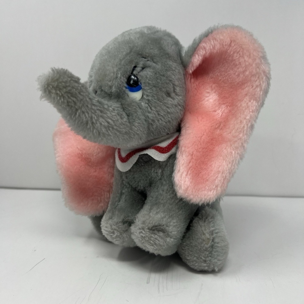 Disney Dumbo Circus Elephant Plush 8" Stuffed Animal Toy Retro Collectible